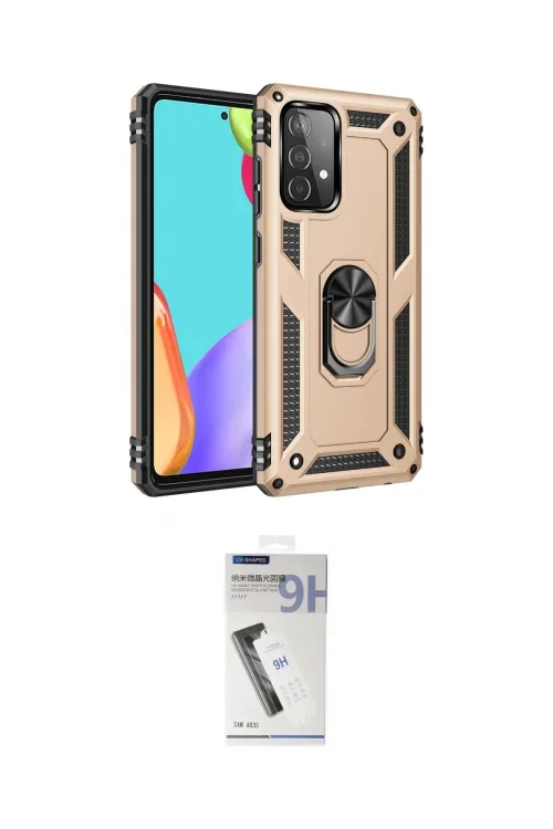 ieg™ Galaxy A53 5G Kılıf Ahenk Klasik Koleksiyonu - Şeffaf Uv Polymer Nano Ekran Koruyucu