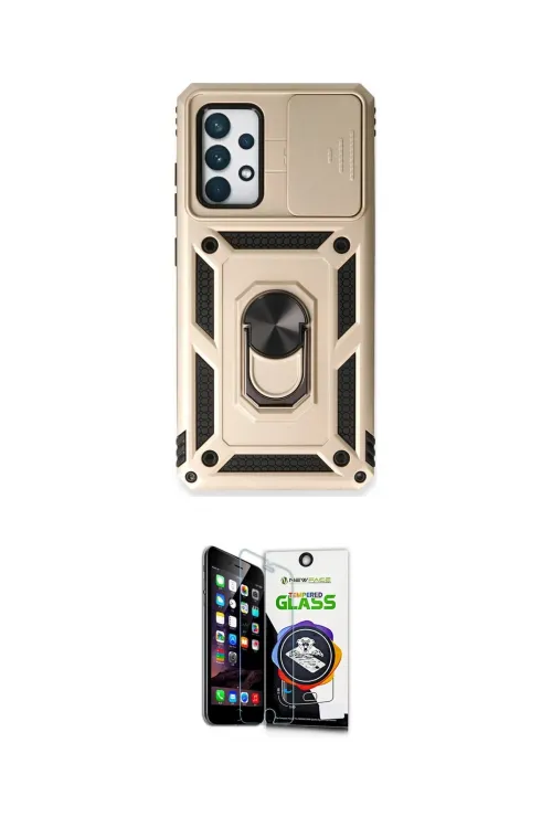 ieg™ Galaxy A53 5G Kılıf Ahenk Klasik - Şeffaf Temperli Cam Ekran Koruyucu