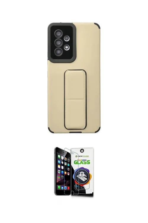 ieg™ Galaxy A53 5G Kılıf Çekirdek Yansıma - Şeffaf Temperli Cam Ekran Koruyucu