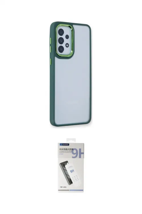 ieg™ Galaxy A53 5G Kılıf Eksen Doku Prime - Şeffaf Uv Polymer Nano Ekran Koruyucu