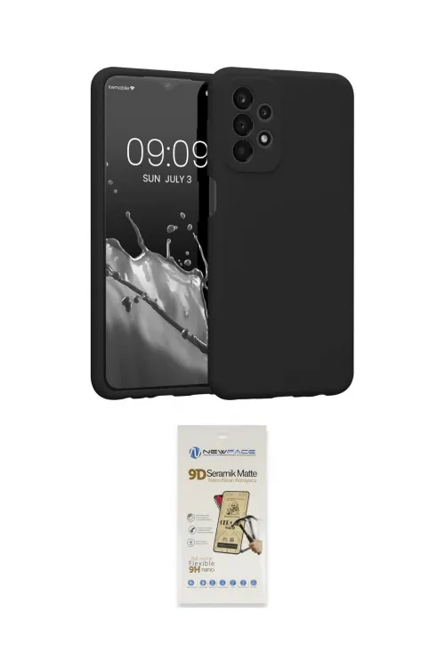 ieg™ Galaxy A53 5G Kılıf Kozmos Yansıma Özel Seri - Siyah Mat Seramik Nano Ekran Koruyucu