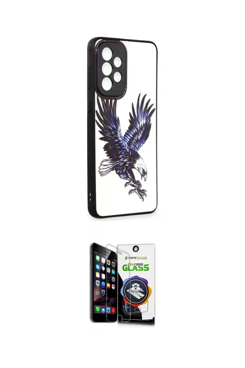 ieg™ Galaxy A53 5G Kılıf Odak Klasik Serisi - Şeffaf Temperli Cam Ekran Koruyucu