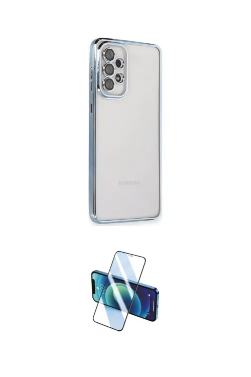 ieg™ Galaxy A53 5G Kılıf Vadi Minimal - Siyah 3D Antistatik Cam Ekran Koruyucu