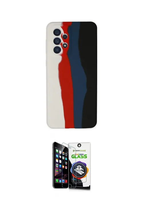 ieg™ Galaxy A53 5G Kılıf Yadigar Çizgi - Şeffaf Temperli Cam Ekran Koruyucu