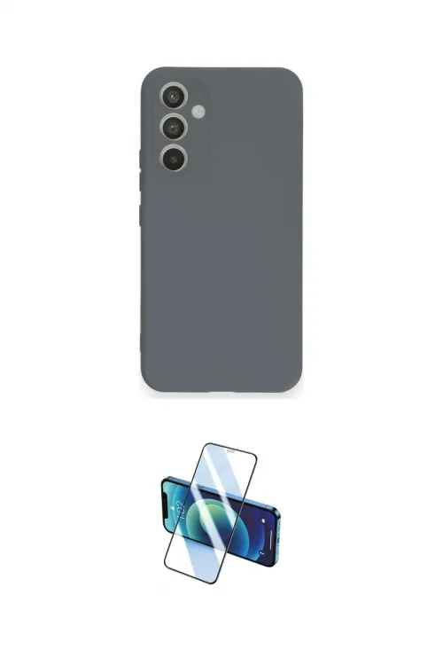 ieg™ Galaxy A54 5G Kılıf Ahenk Serisi - Siyah 3D Antistatik Cam Ekran Koruyucu