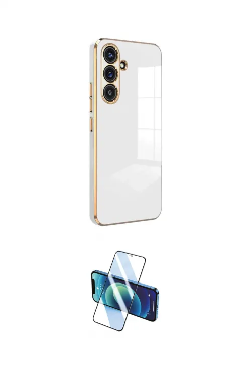 ieg™ Galaxy A56 Kılıf Yankı Serisi - Siyah 3D Antistatik Cam Ekran Koruyucu