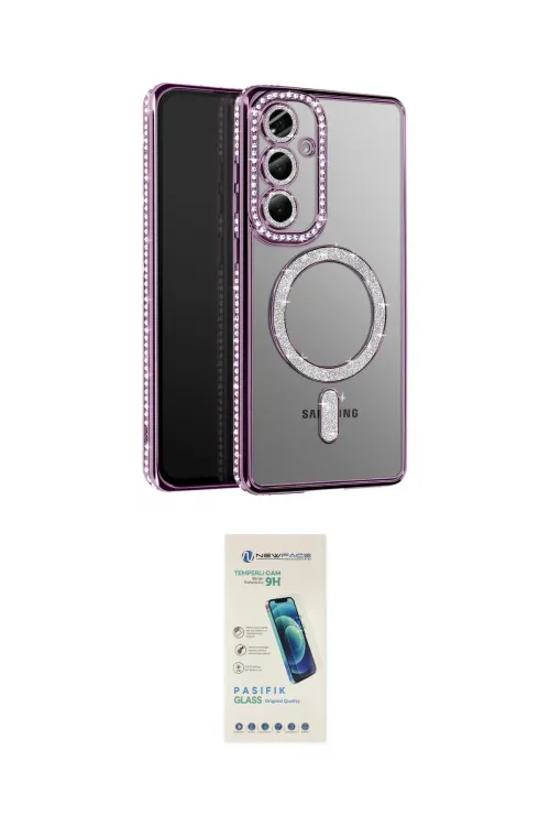 ieg™ Galaxy A57 5G Kılıf Siluet Işık Serisi - Şeffaf Pasifik Cam Ekran Koruyucu