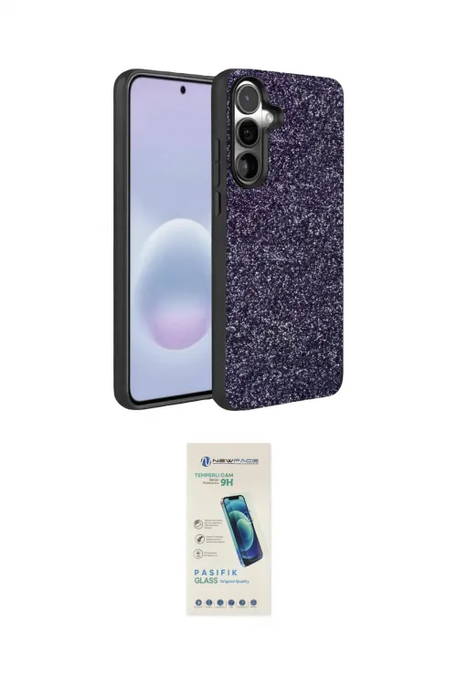 ieg™ Galaxy A57 5G Kılıf Vadi Klasik Serisi - Şeffaf Pasifik Cam Ekran Koruyucu