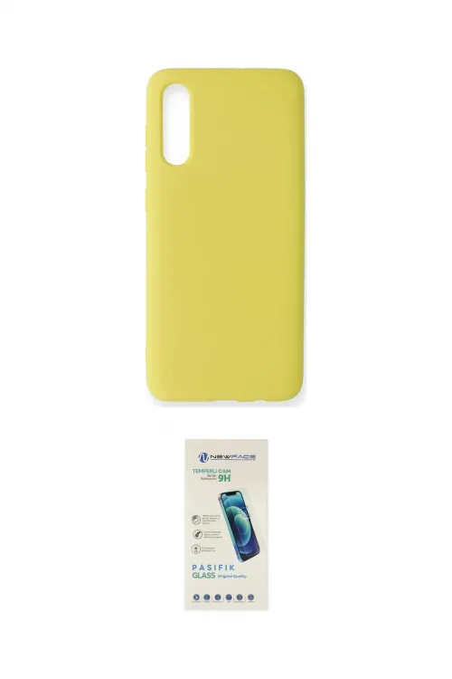 ieg™ Galaxy A70 Kılıf Ahenk Serisi - Şeffaf Pasifik Cam Ekran Koruyucu
