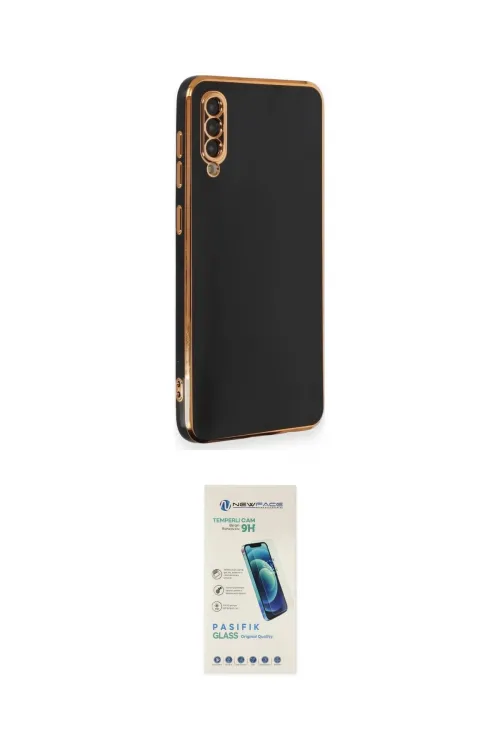 ieg™ Galaxy A70 Kılıf Yankı Serisi - Şeffaf Pasifik Cam Ekran Koruyucu
