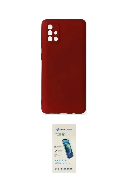 ieg™ Galaxy A71 Kılıf Kozmos Yansıma Özel Seri - Şeffaf Pasifik Cam Ekran Koruyucu