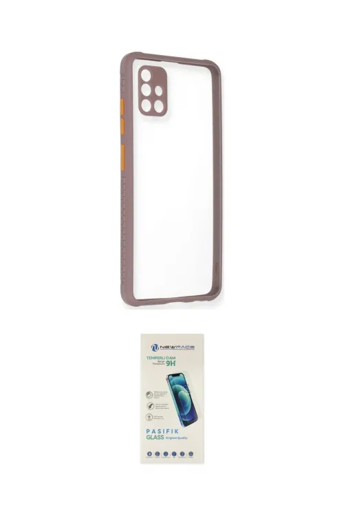 ieg™ Galaxy A71 Kılıf Nova Asil Özel Seri - Şeffaf Pasifik Cam Ekran Koruyucu