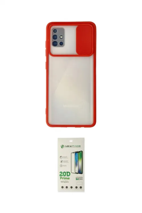 ieg™ Galaxy A71 Kılıf Vadi Çizgi - Siyah 20D Premium Cam Ekran Koruyucu