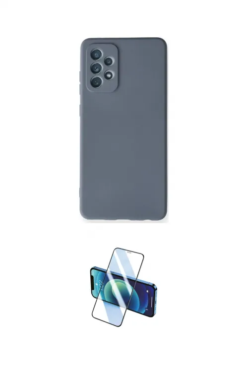 ieg™ Galaxy A72 Kılıf Ahenk Serisi - Siyah 3D Antistatik Cam Ekran Koruyucu