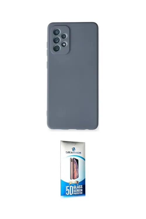 ieg™ Galaxy A72 Kılıf Ahenk Serisi - Siyah 5D Eko Cam Ekran Koruyucu
