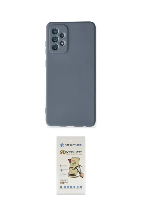 ieg™ Galaxy A72 Kılıf Ahenk Serisi - Siyah Mat Seramik Nano Ekran Koruyucu