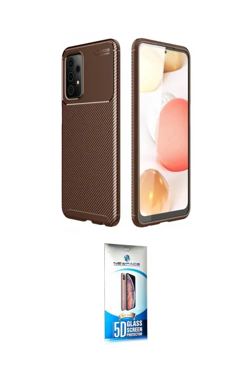 ieg™ Galaxy A72 Kılıf Eksen Form Prime - Siyah 5D Eko Cam Ekran Koruyucu