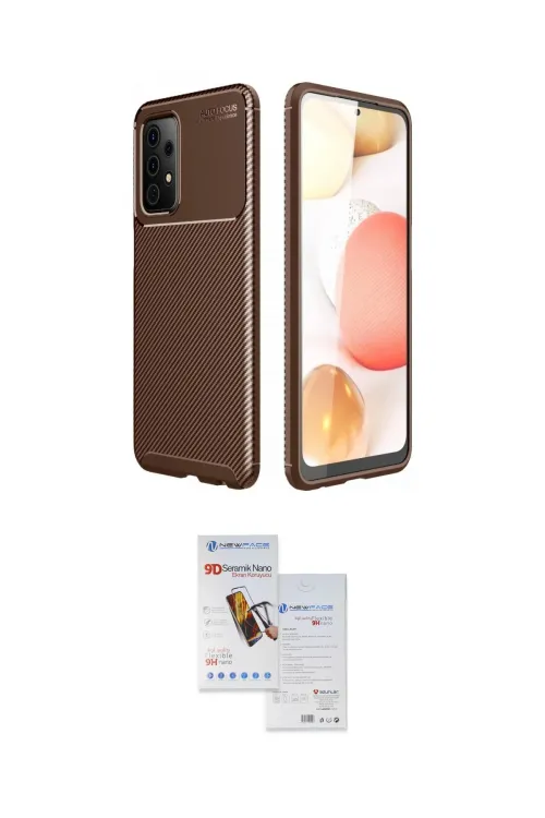 ieg™ Galaxy A72 Kılıf Eksen Form Prime - Siyah Seramik Nano Ekran Koruyucu