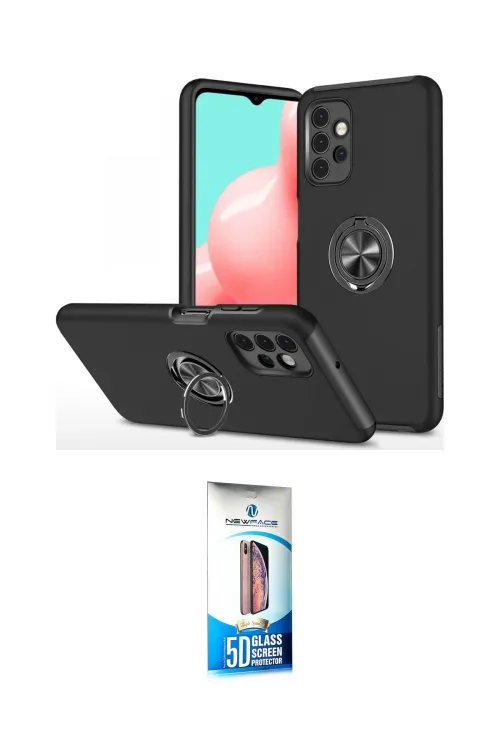 ieg™ Galaxy A72 Kılıf Odak Form Prime - Siyah 5D Eko Cam Ekran Koruyucu