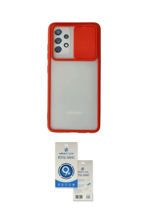 ieg™ Galaxy A72 Kılıf Vadi Çizgi - Şeffaf Royal Nano Ekran Koruyucu