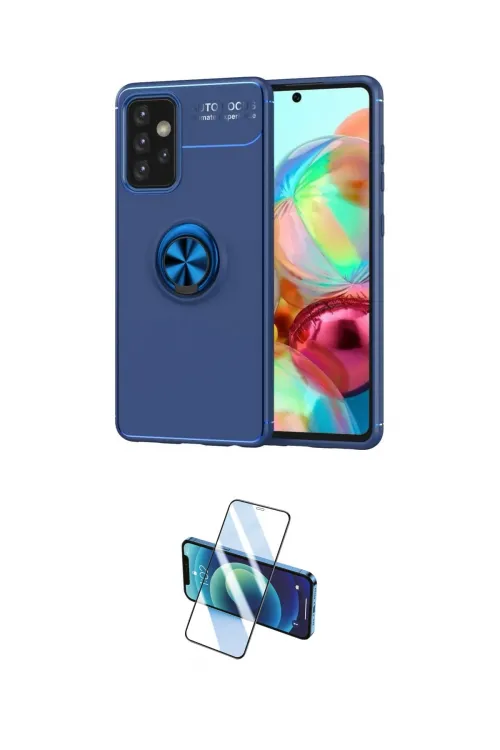 ieg™ Galaxy A72 Kılıf Yankı Form Prime - Siyah 3D Antistatik Cam Ekran Koruyucu