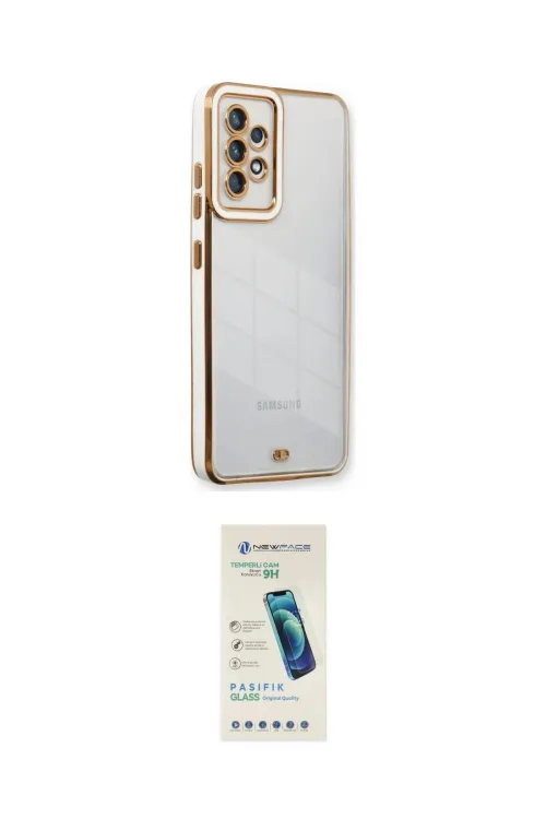 ieg™ Galaxy A73 5G Kılıf Çekirdek Klasik Serisi - Şeffaf Pasifik Cam Ekran Koruyucu