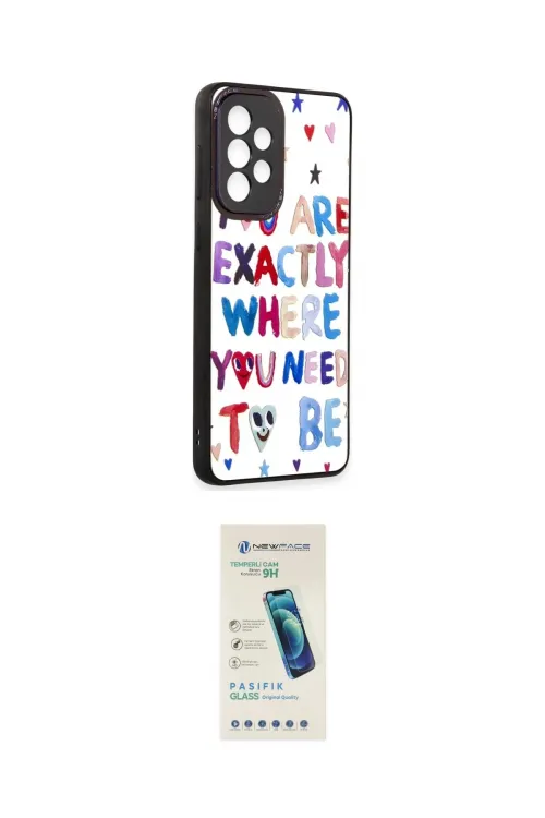 ieg™ Galaxy A73 5G Kılıf Odak Klasik Serisi - Şeffaf Pasifik Cam Ekran Koruyucu