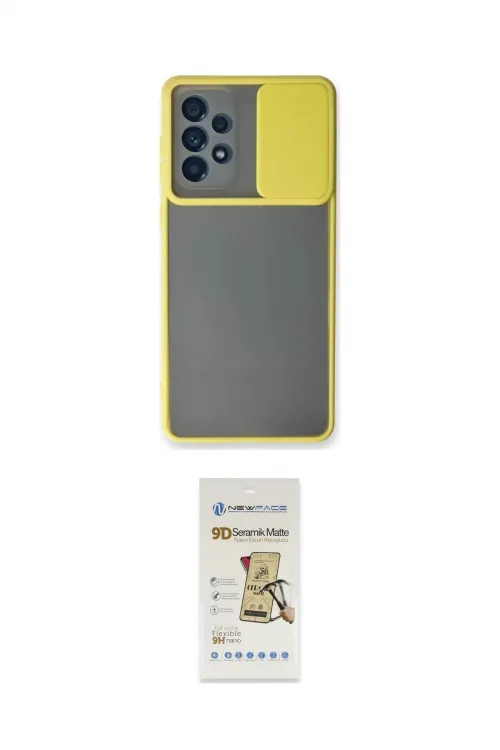 ieg™ Galaxy A73 5G Kılıf Vadi Çizgi - Siyah Mat Seramik Nano Ekran Koruyucu