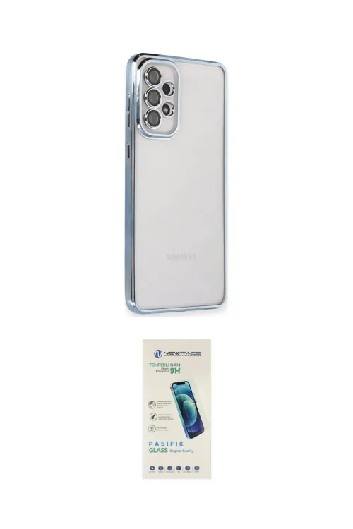 ieg™ Galaxy A73 5G Kılıf Vadi Minimal - Şeffaf Pasifik Cam Ekran Koruyucu