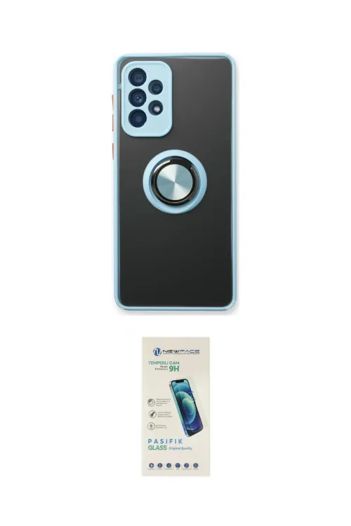 ieg™ Galaxy A73 5G Kılıf Yörünge Çizgi - Şeffaf Pasifik Cam Ekran Koruyucu