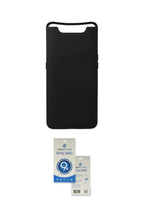 ieg™ Galaxy A80 Kılıf Ahenk Serisi - Şeffaf Royal Nano Ekran Koruyucu