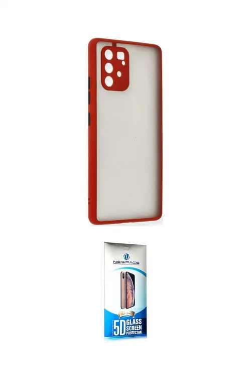 ieg™ Galaxy A91 / S10 Lite Kılıf Ahenk Çizgi Serisi - Siyah 5D Eko Cam Ekran Koruyucu