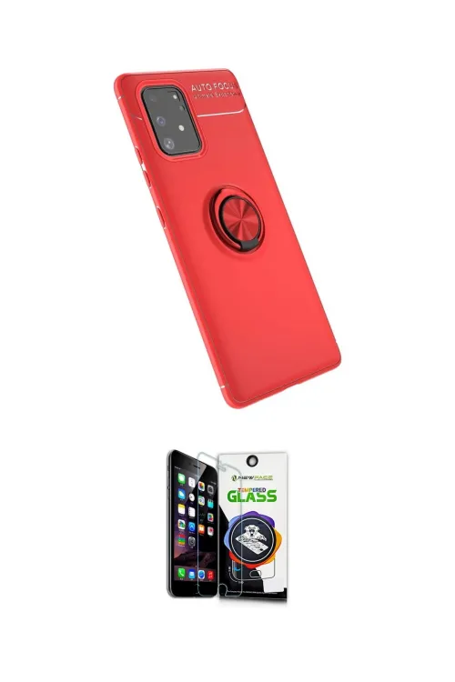 ieg™ Galaxy A91 / S10 Lite Kılıf Yankı Form Prime - Şeffaf Temperli Cam Ekran Koruyucu