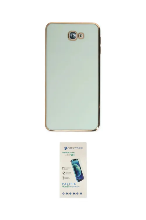 ieg™ Galaxy J7 Prime Kılıf Yankı Serisi - Şeffaf Pasifik Cam Ekran Koruyucu