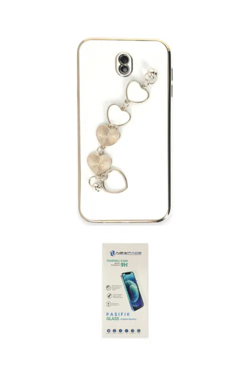ieg™ Galaxy J7 Pro / J730 Kılıf Nova Işık Prime - Şeffaf Pasifik Cam Ekran Koruyucu