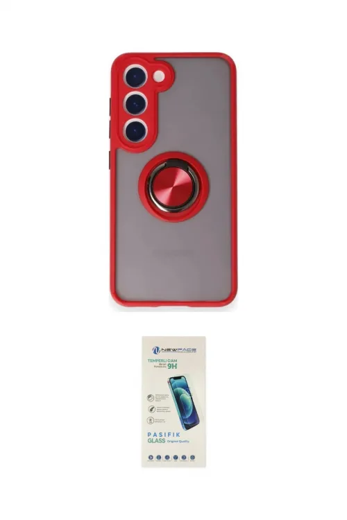 ieg™ Galaxy M15 Kılıf Yörünge Çizgi - Şeffaf Pasifik Cam Ekran Koruyucu