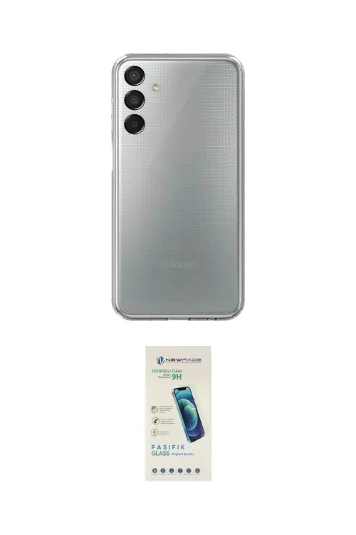 ieg™ Galaxy M15 Kılıf Zirve Doku - Şeffaf Pasifik Cam Ekran Koruyucu