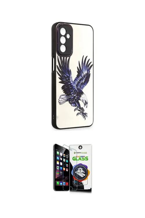 ieg™ Galaxy M23 Kılıf Odak Klasik Serisi - Şeffaf Temperli Cam Ekran Koruyucu
