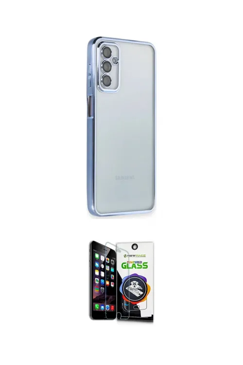 ieg™ Galaxy M23 Kılıf Vadi Minimal - Şeffaf Temperli Cam Ekran Koruyucu