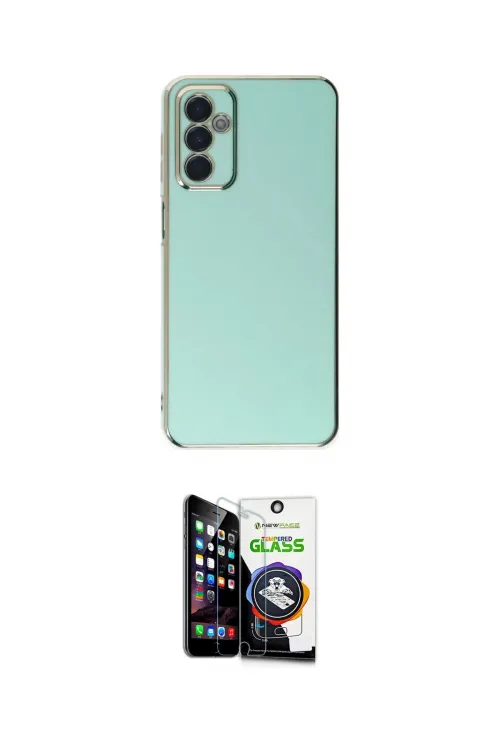 ieg™ Galaxy M23 Kılıf Yankı Serisi - Şeffaf Temperli Cam Ekran Koruyucu