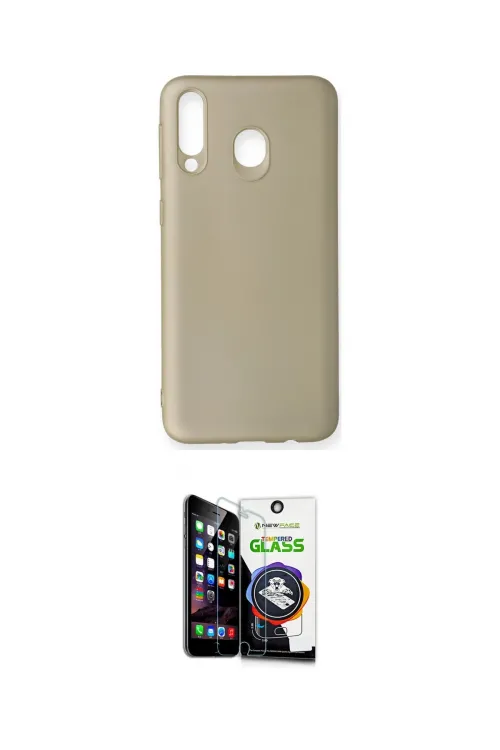 ieg™ Galaxy M30 Kılıf Kozmos Yansıma Özel Seri - Şeffaf Temperli Cam Ekran Koruyucu