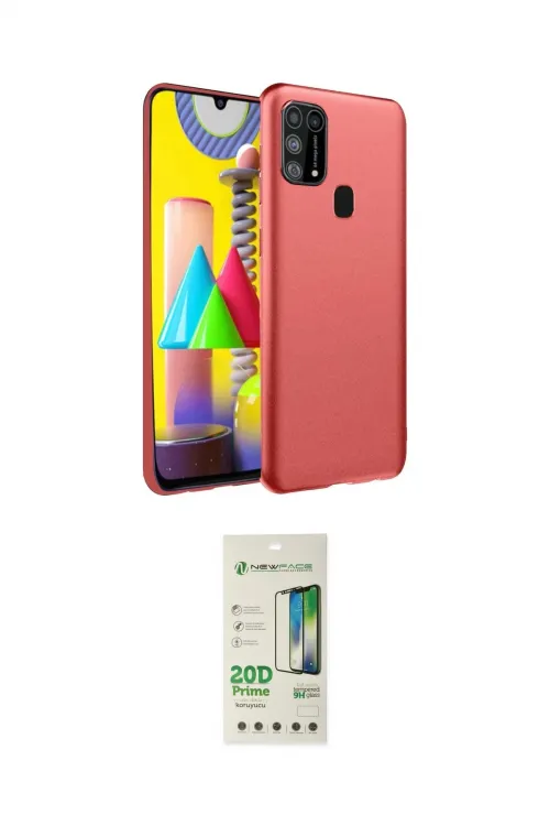 ieg™ Galaxy M31 Kılıf Ahenk Serisi - Siyah 20D Premium Cam Ekran Koruyucu