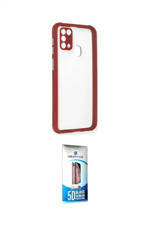 ieg™ Galaxy M31 Kılıf Nova Asil Özel Seri - Siyah 5D Eko Cam Ekran Koruyucu