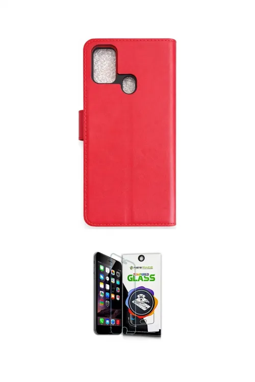 ieg™ Galaxy M31 Kılıf Siluet Işık Serisi - Şeffaf Temperli Cam Ekran Koruyucu