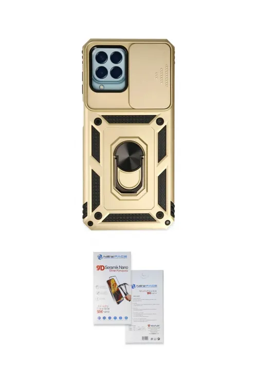 ieg™ Galaxy M33 Kılıf Ahenk Klasik - Siyah Seramik Nano Ekran Koruyucu