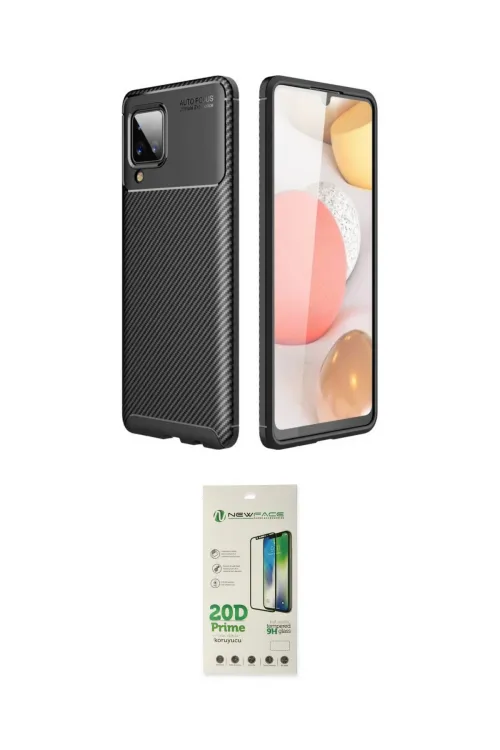 ieg™ Galaxy M33 Kılıf Eksen Form Prime - Siyah 20D Premium Cam Ekran Koruyucu