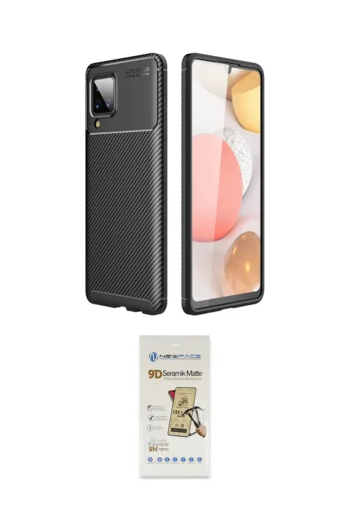 ieg™ Galaxy M33 Kılıf Eksen Form Prime - Siyah Mat Seramik Nano Ekran Koruyucu