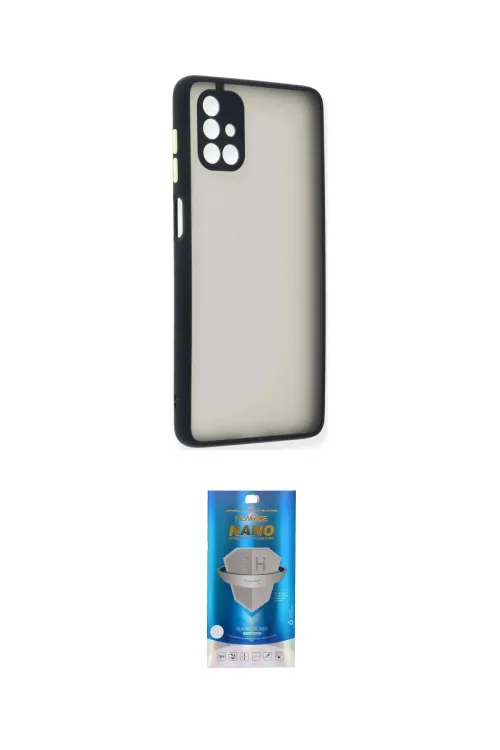 ieg™ Galaxy M51 Kılıf Ahenk Çizgi Serisi - Şeffaf Royal Nano Ekran Koruyucu