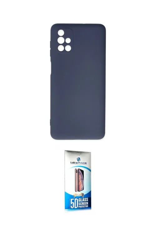 ieg™ Galaxy M51 Kılıf Ahenk Serisi - Siyah 5D Eko Cam Ekran Koruyucu