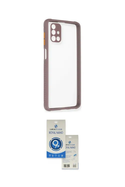 ieg™ Galaxy M51 Kılıf Nova Asil Özel Seri - Şeffaf Royal Nano Ekran Koruyucu